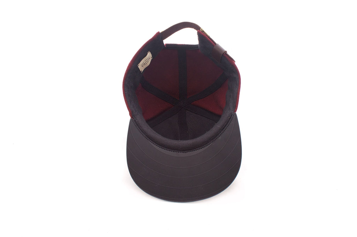 Vinyl plate brimmed snapback cap recycled clothing AUSTRA